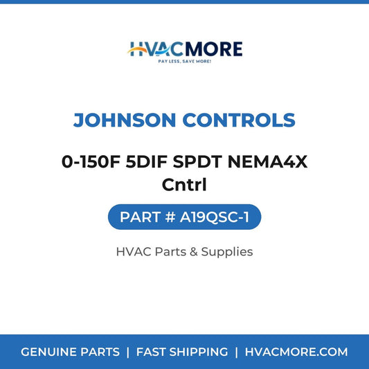 Johnson Controls 0-150F 5DIF SPDT NEMA4X Cntrl A19QSC-1