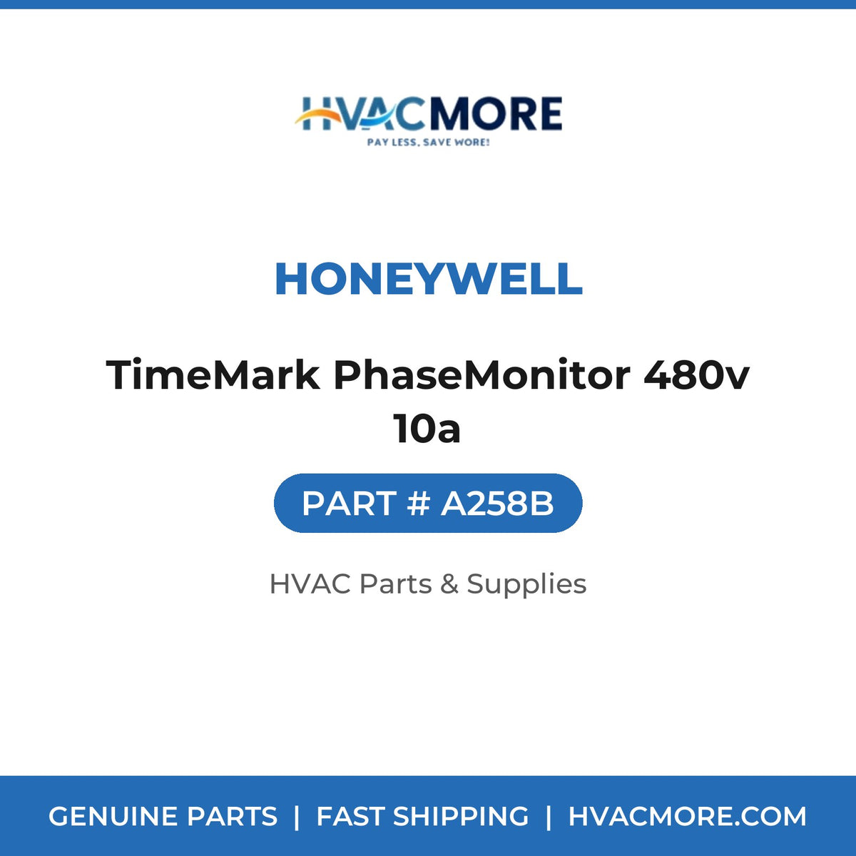 Honeywell TimeMark PhaseMonitor 480v 10a A258B