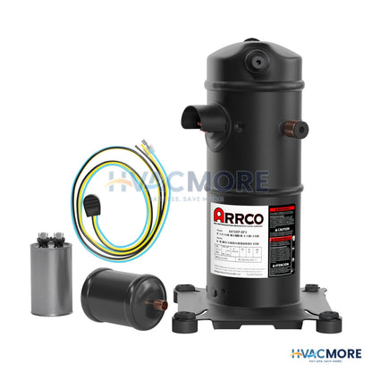 Arrco 1 PH, R-410A Remanufactured Scroll Compressor Kit W/ Fittings, 16000 BTU (208/230V) AA16KP-BFV