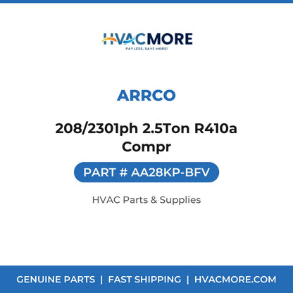 Arrco 208/2301ph 2.5Ton R410a Compr AA28KP-BFV
