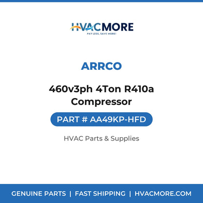 Arrco 460v3ph 4Ton R410a Compressor AA49KP-HFD