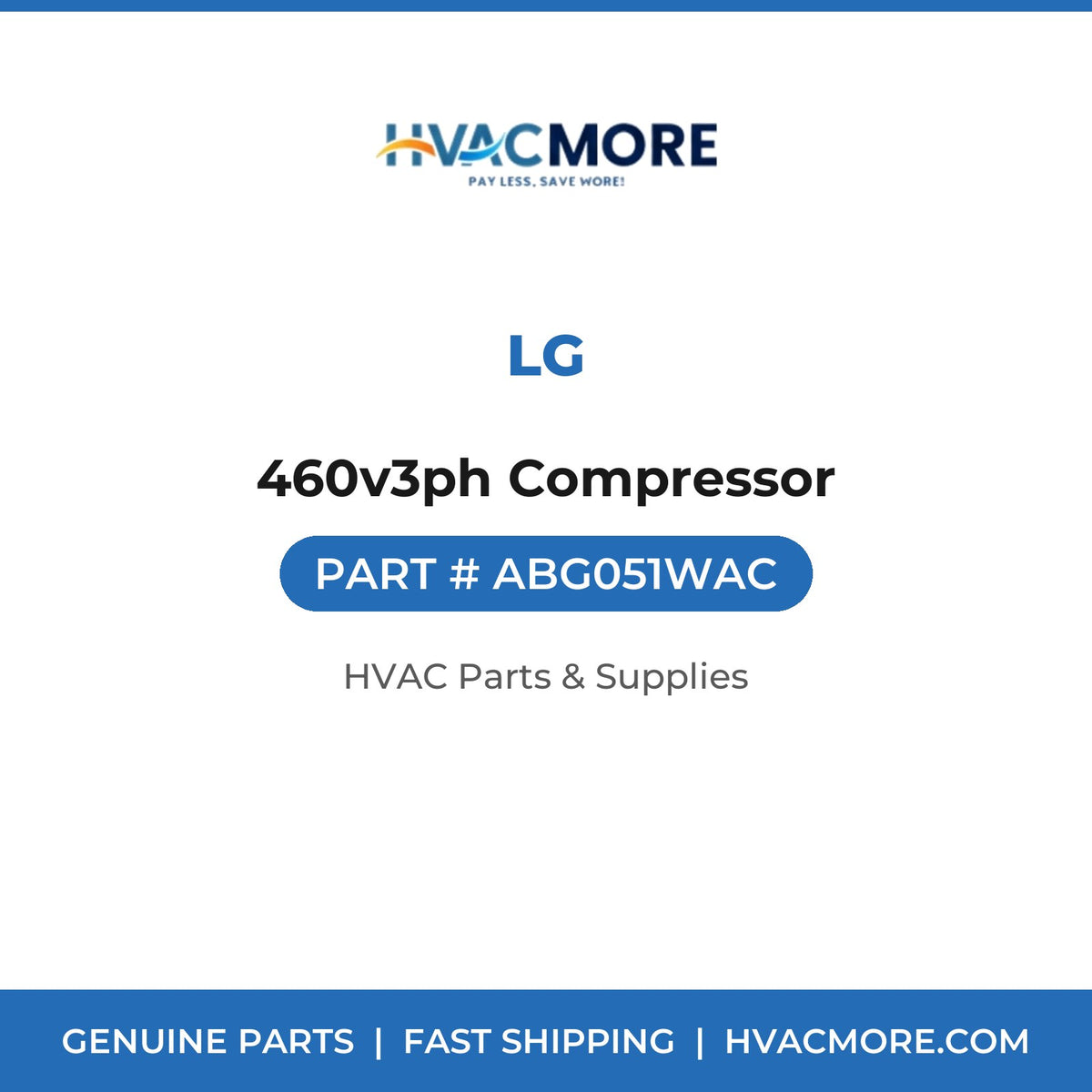 LG 460v3ph Compressor ABG051WAC