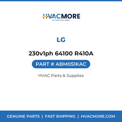 LG 230v1ph 64100 R410A ABM051KAC