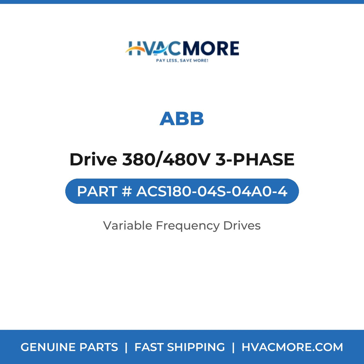 ABB Drive 380/480V 3-PHASE ACS180-04S-04A0-4
