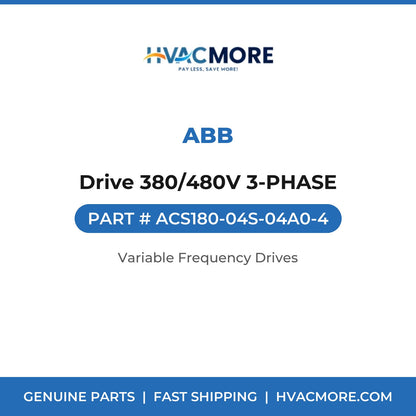 ABB Drive 380/480V 3-PHASE ACS180-04S-04A0-4