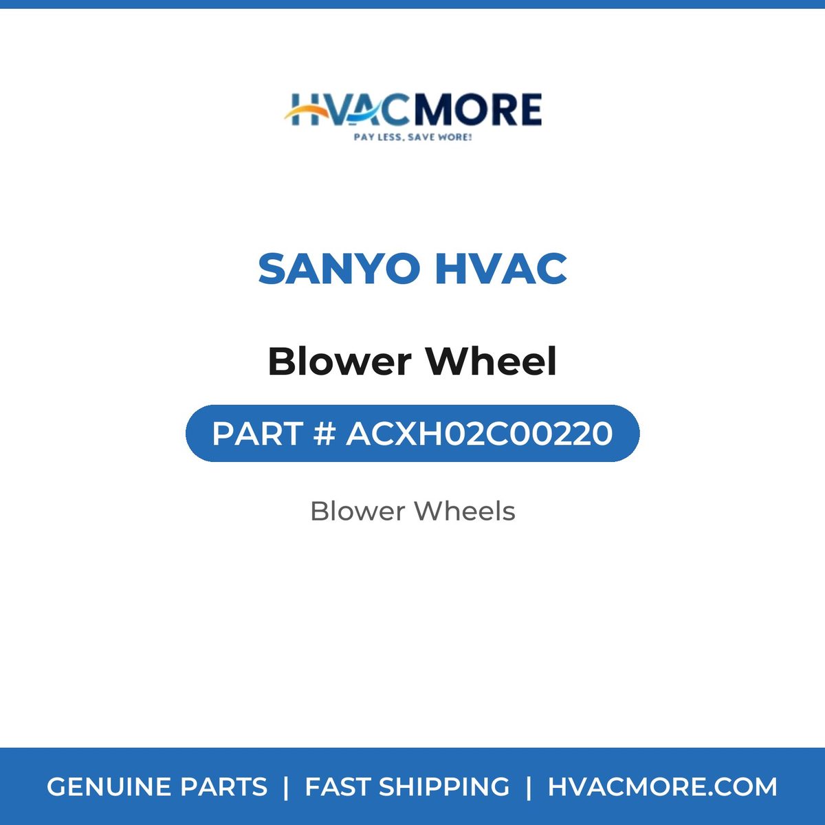 Sanyo HVAC Blower Wheel ACXH02C00220