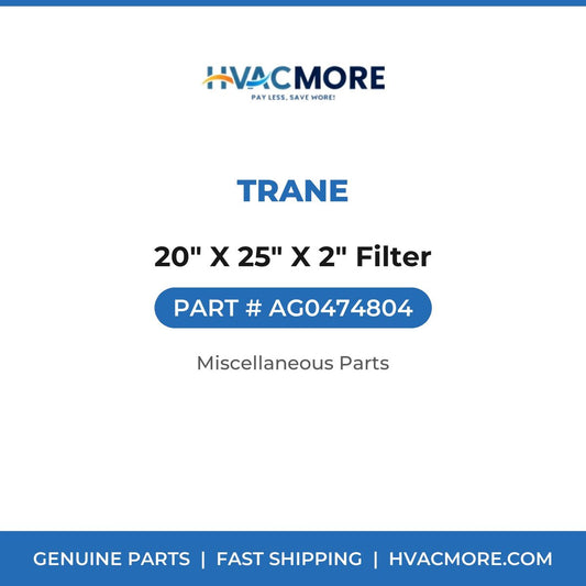 Trane 20" X 25" X 2" Filter AG0474804