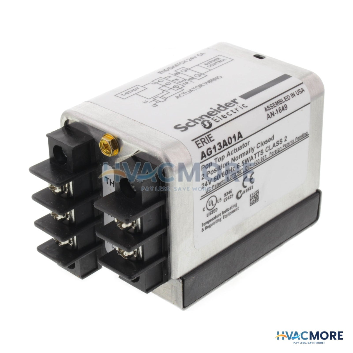 Erie 24V Normally Closed Actuator W/ Terminal Block & End Switch AG13A01A