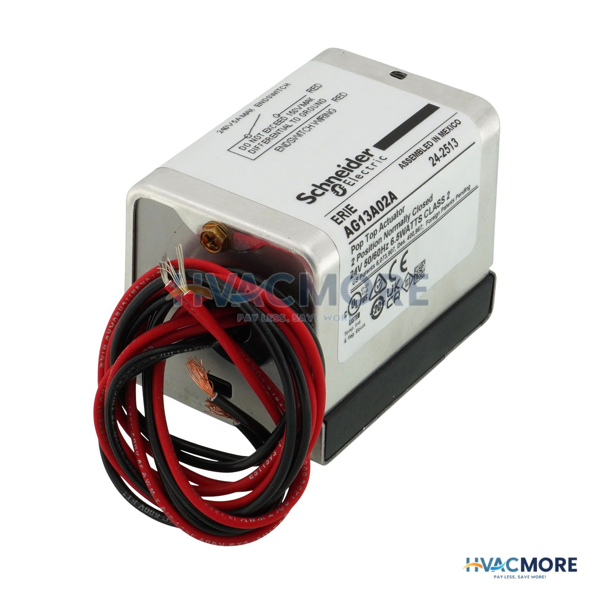 Erie 24V Normally Closed Actuator W/ 18" Leads & End Switch AG13A02A