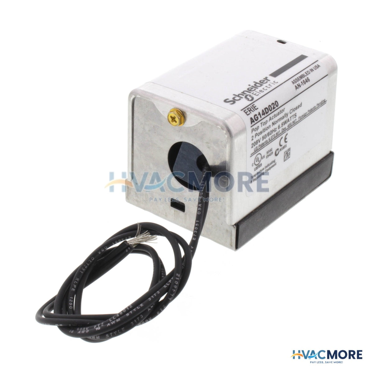 Erie 208V Normally Closed High Temp Actuator W/ 18" Leads AG14D020