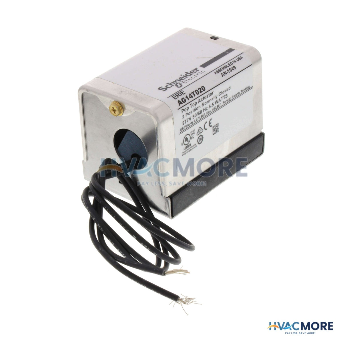 Erie 277V Normally Closed High Temp Actuator W/ 18" Leads AG14T020