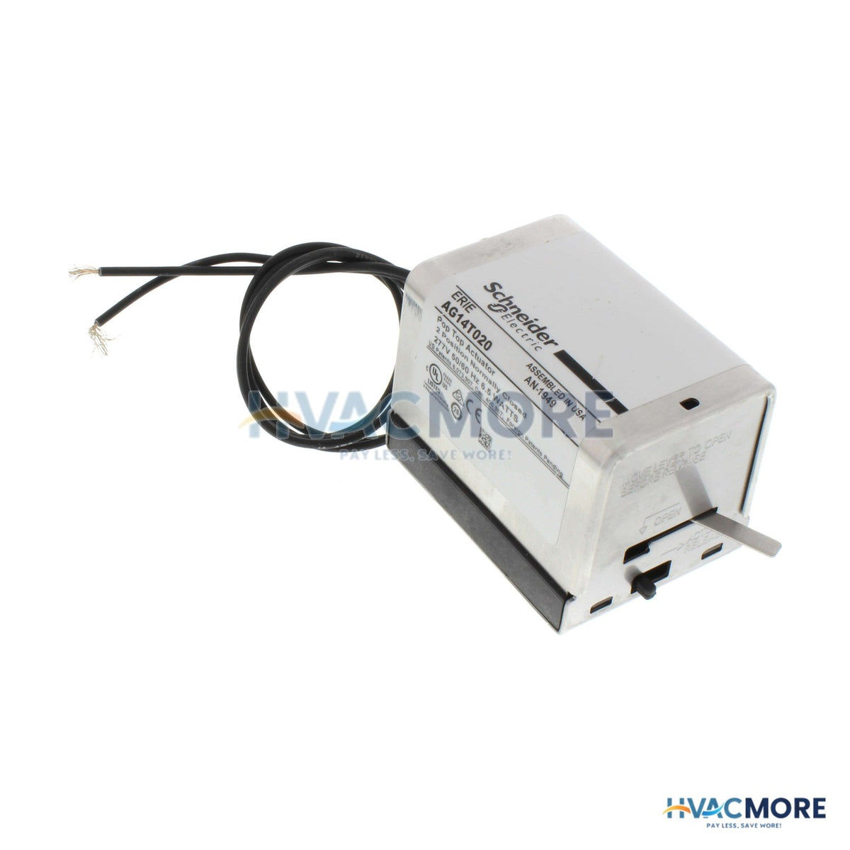 Erie 277V Normally Closed High Temp Actuator W/ 18" Leads AG14T020
