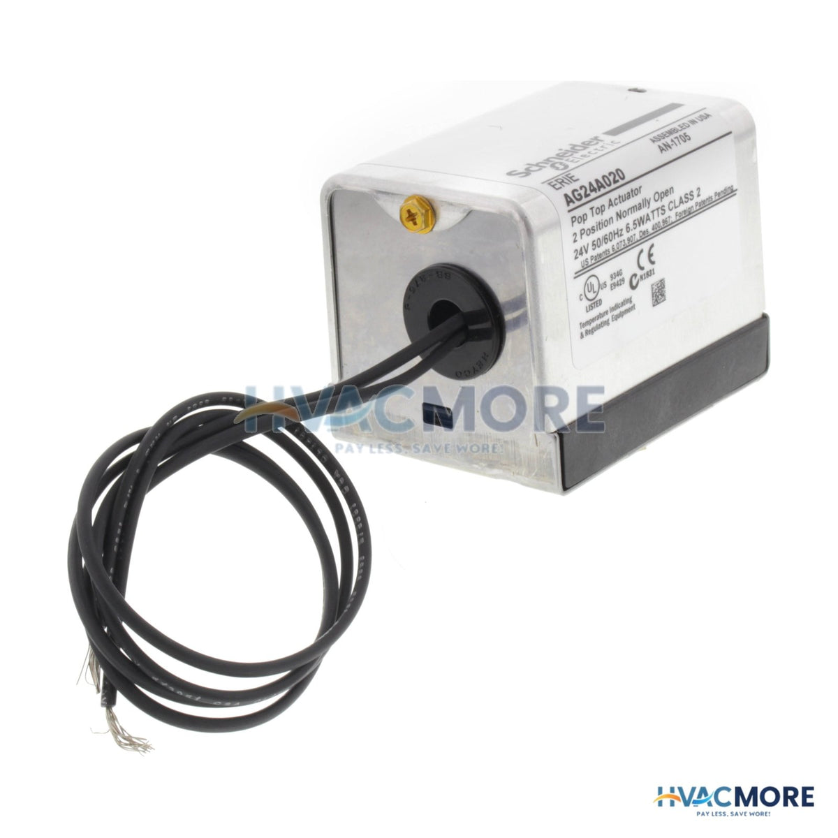 Erie 24V Normally Open High Temp Actuator W/ 18" Leads AG24A020