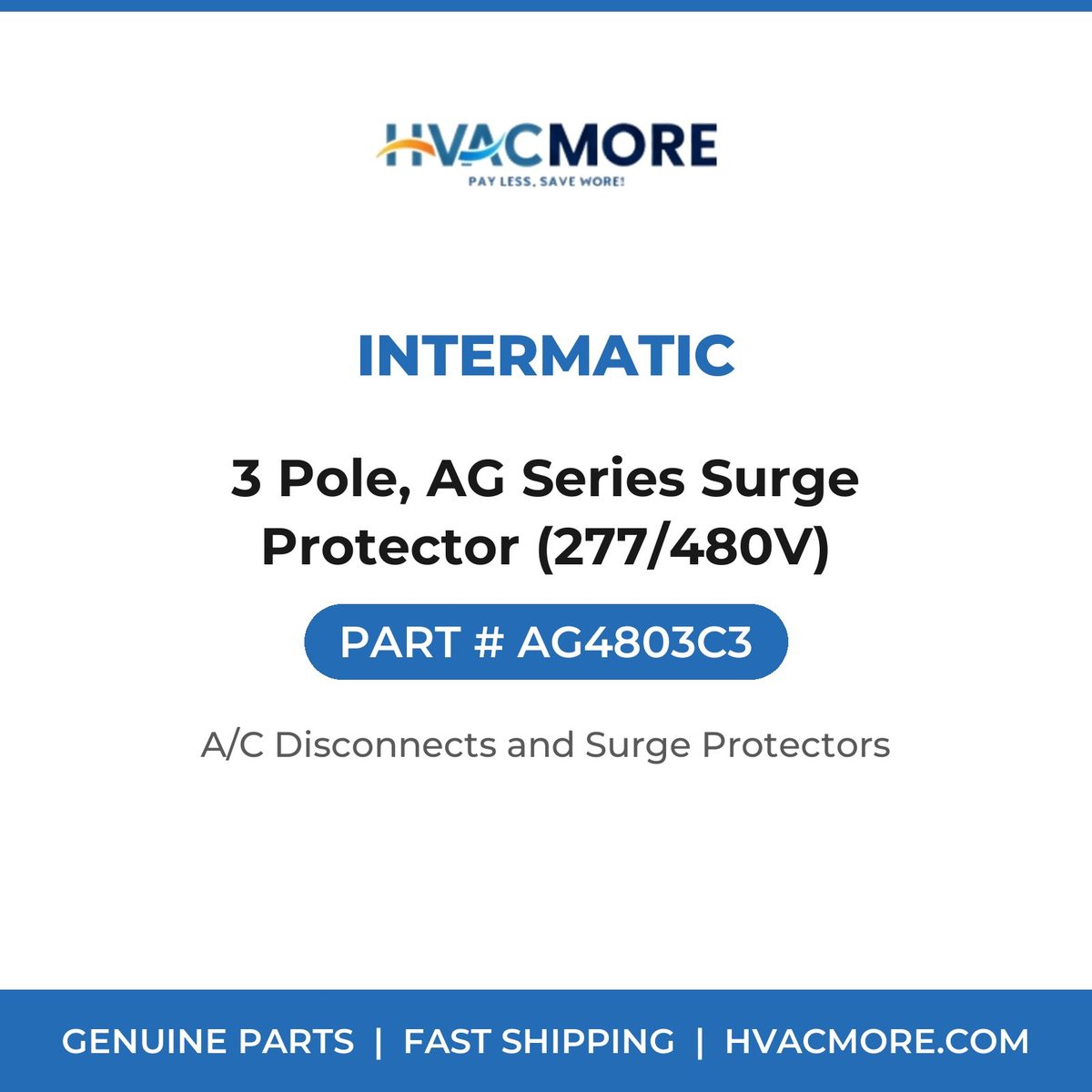 Intermatic 3 Pole, AG Series Surge Protector (277/480V) AG4803C3