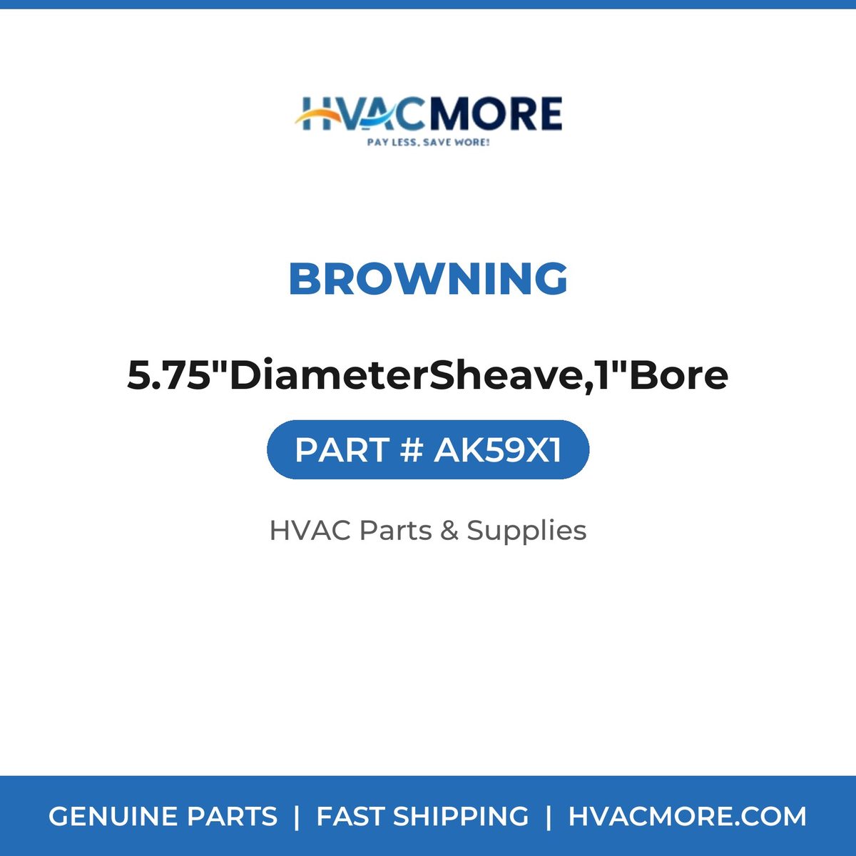 Browning 5.75"DiameterSheave,1"Bore AK59X1