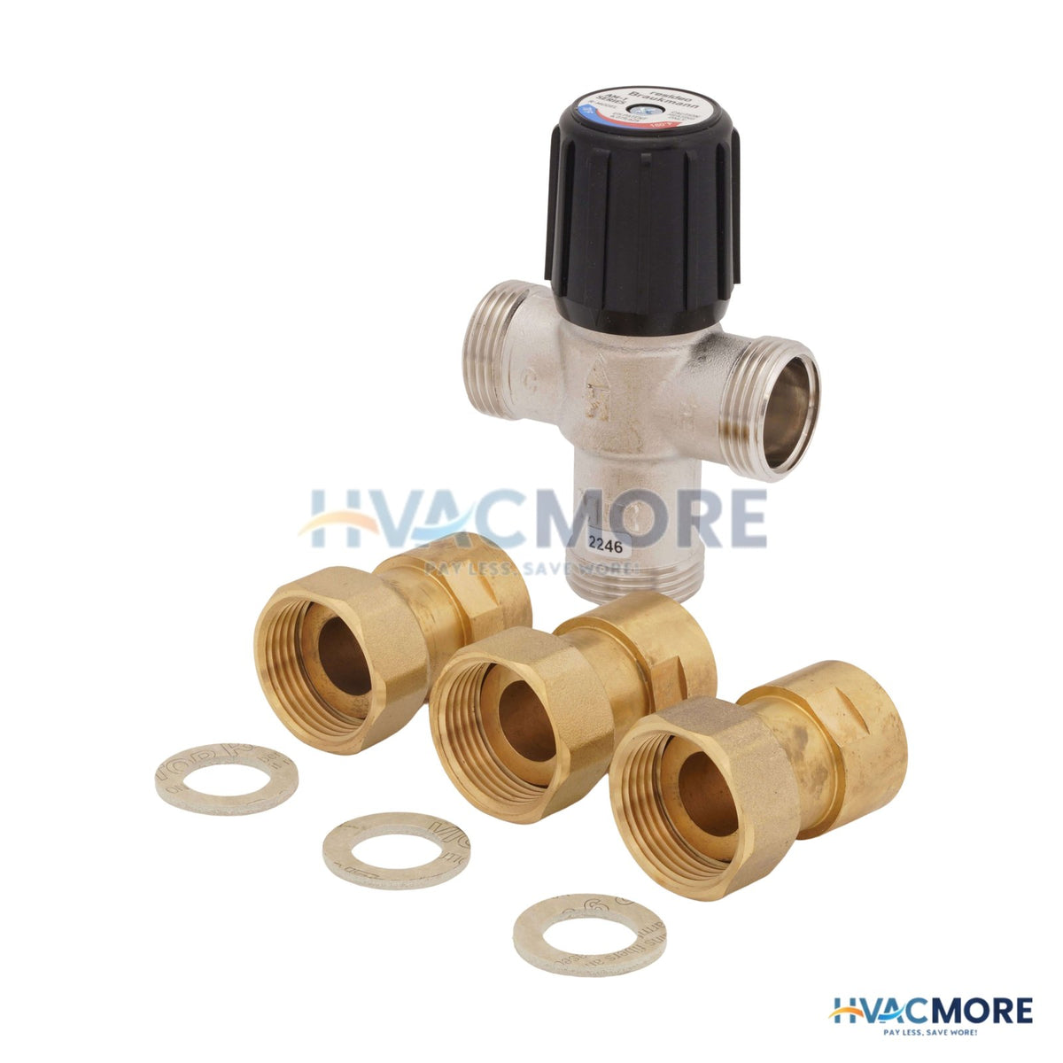 Resideo Braukmann 3/4" NPT Union Mixing Valve (Heating Only) AM101R-UT-1