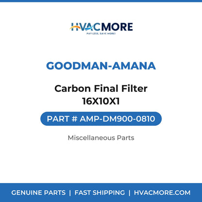 Goodman-Amana Carbon Final Filter 16X10X1 AMP-DM900-0810