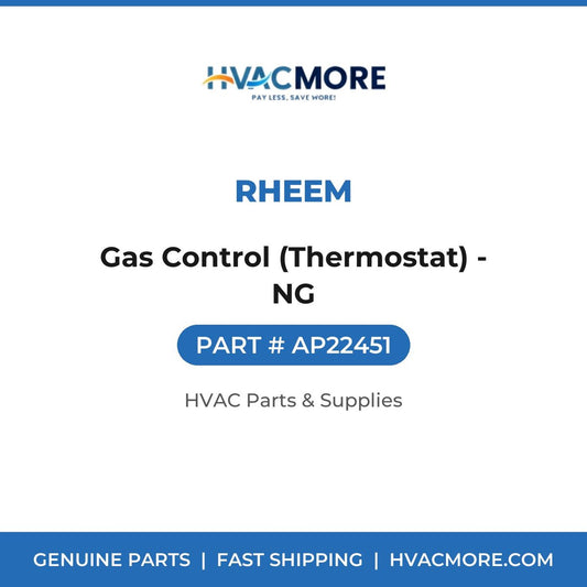 Rheem Gas Control (Thermostat) - NG AP22451