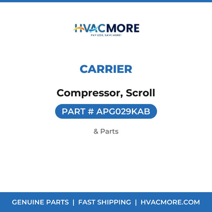 Carrier Compressor, Scroll APG029KAB