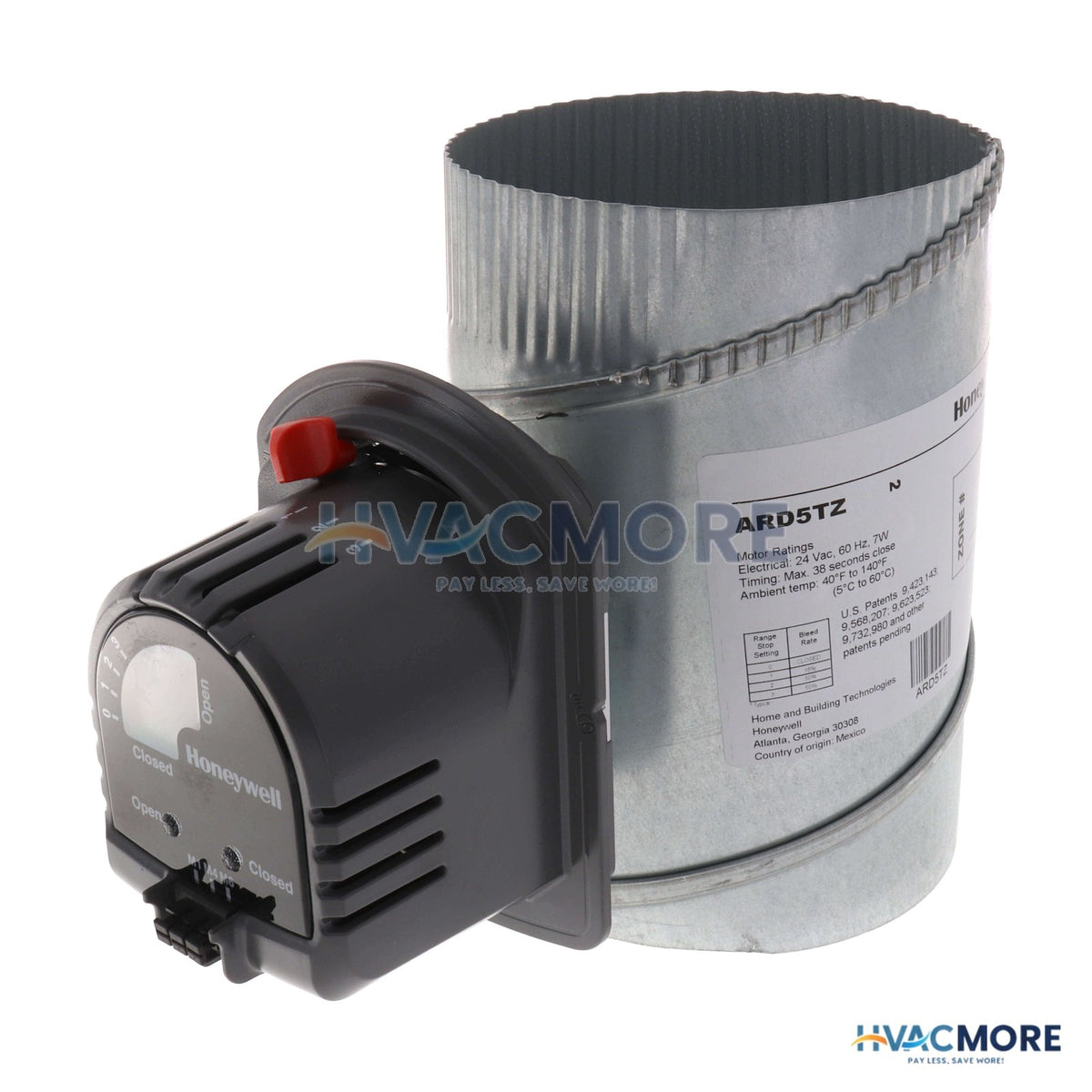 Honeywell Home 5" Round Automatic TrueZONE Damper ARD5TZ