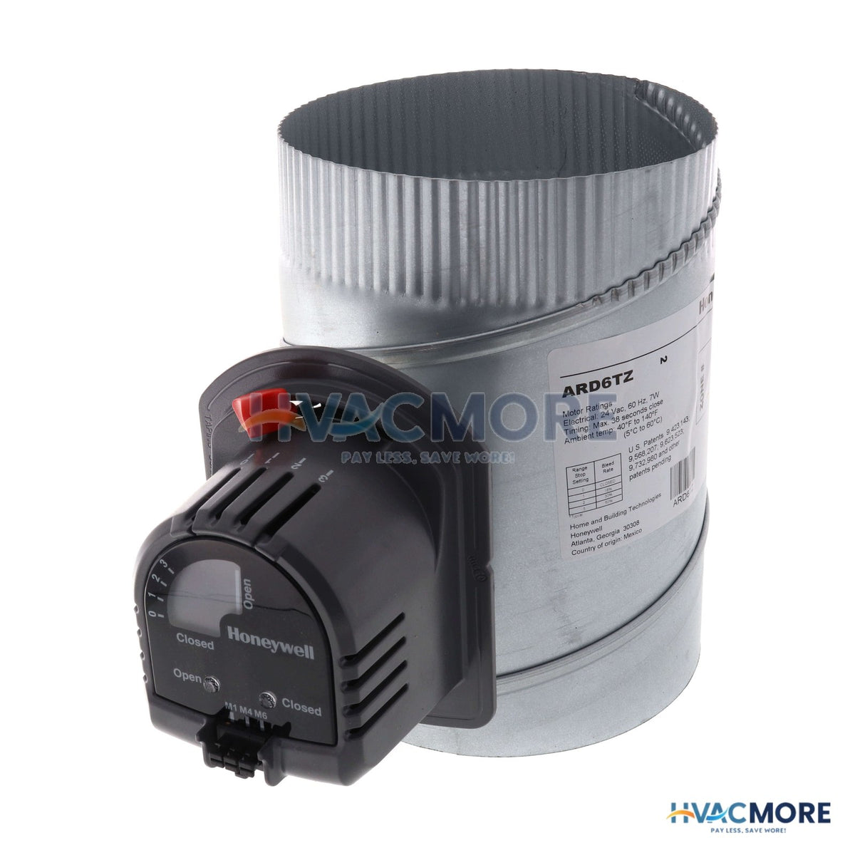 Honeywell Home 6" Round Automatic TrueZONE Damper ARD6TZ