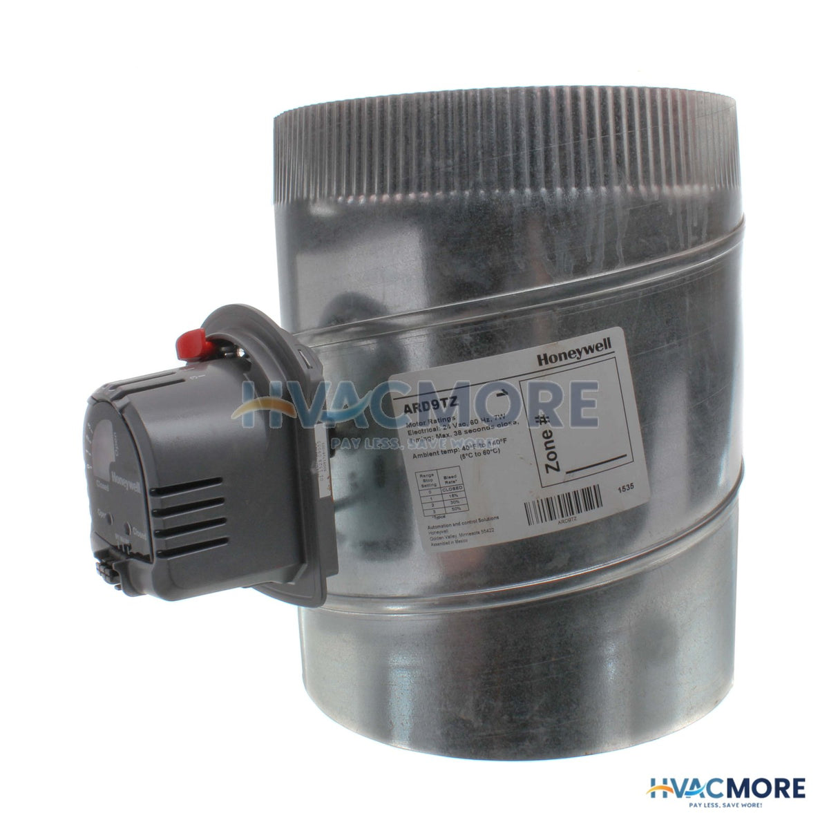 Honeywell Home 9" Round Automatic TrueZONE Damper ARD9TZ