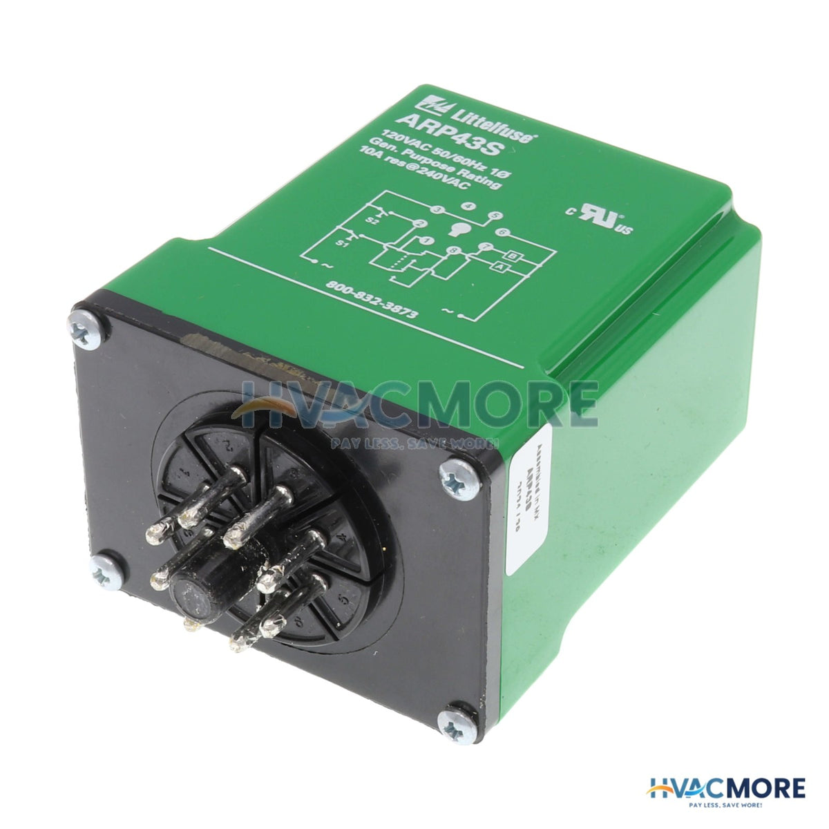 Littelfuse DPDT 8 Pin Cross-Wired Alternating Relay (120V) ARP43S