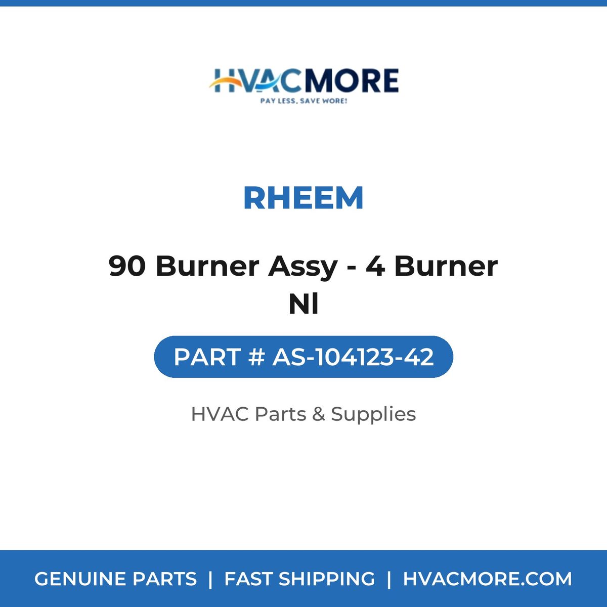 Rheem 90 Burner Assy - 4 Burner Nl AS-104123-42