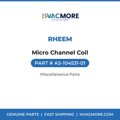 Rheem Micro Channel Coil AS-104531-01