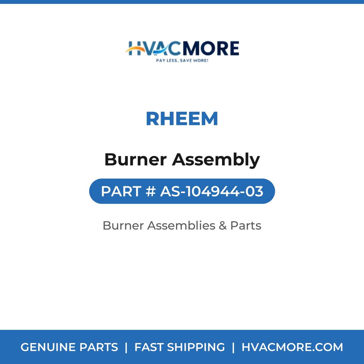 Rheem Burner Assembly AS-104944-03