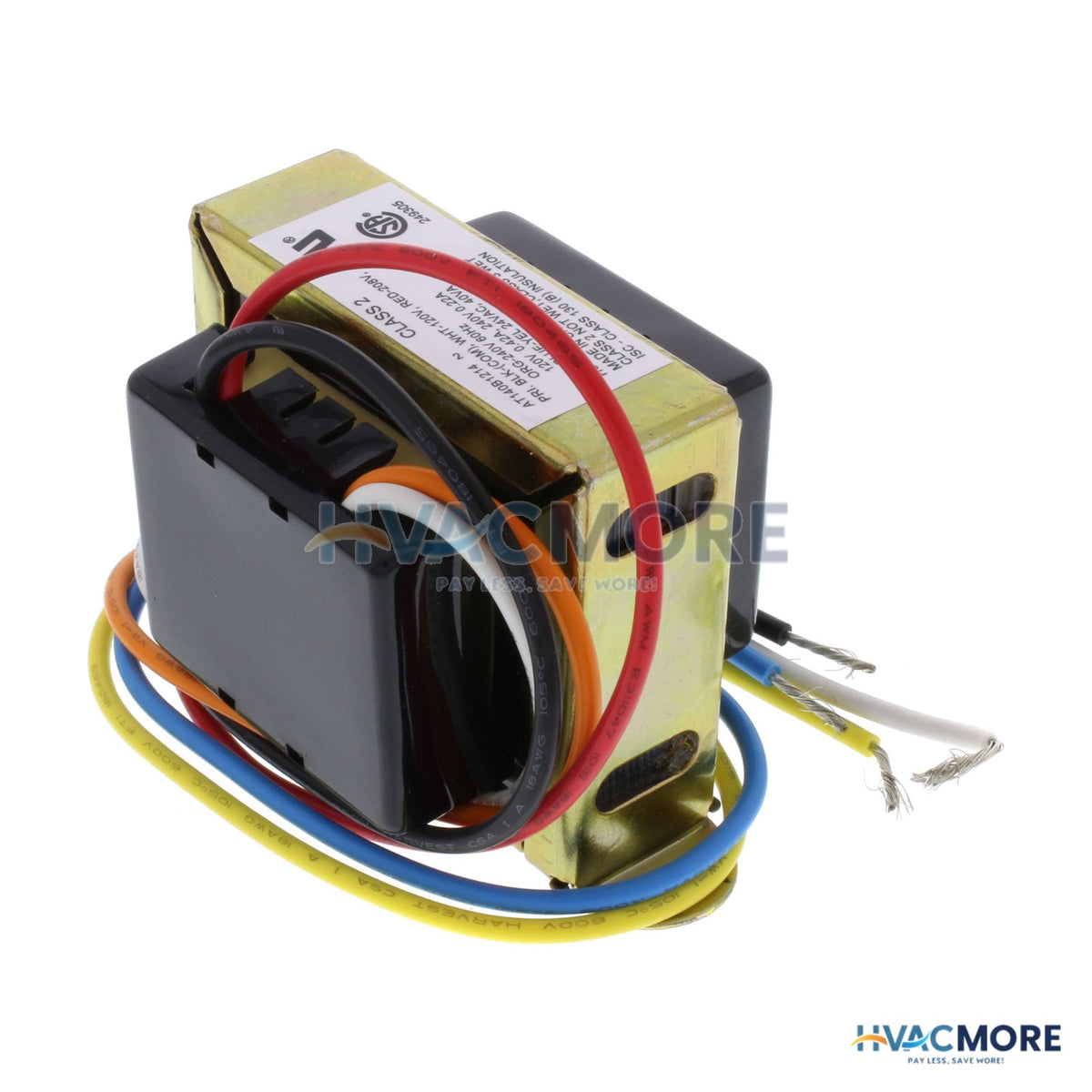 Resideo Foot Mounted 120/208/240 VAC Transformer with 9 in. Lead Wires and Plastic End Caps AT140B1214