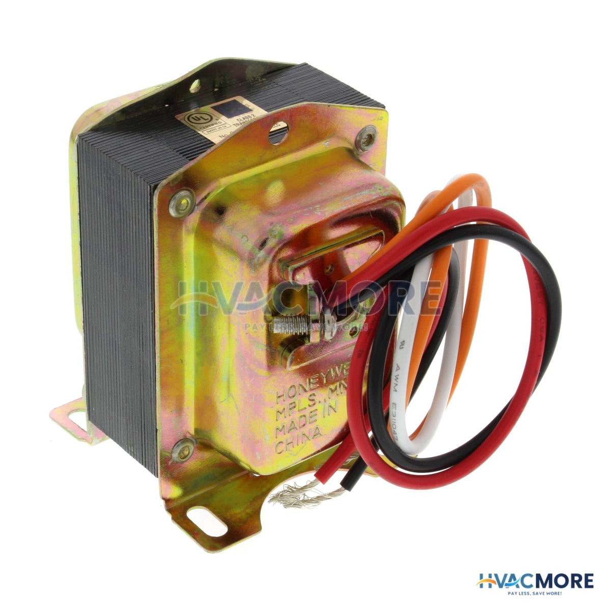Resideo Foot, Plate, Clamp, or Panel Mounted 120/208/240 VAC Transformer W/ 9" Leads (50VA) AT150A1007