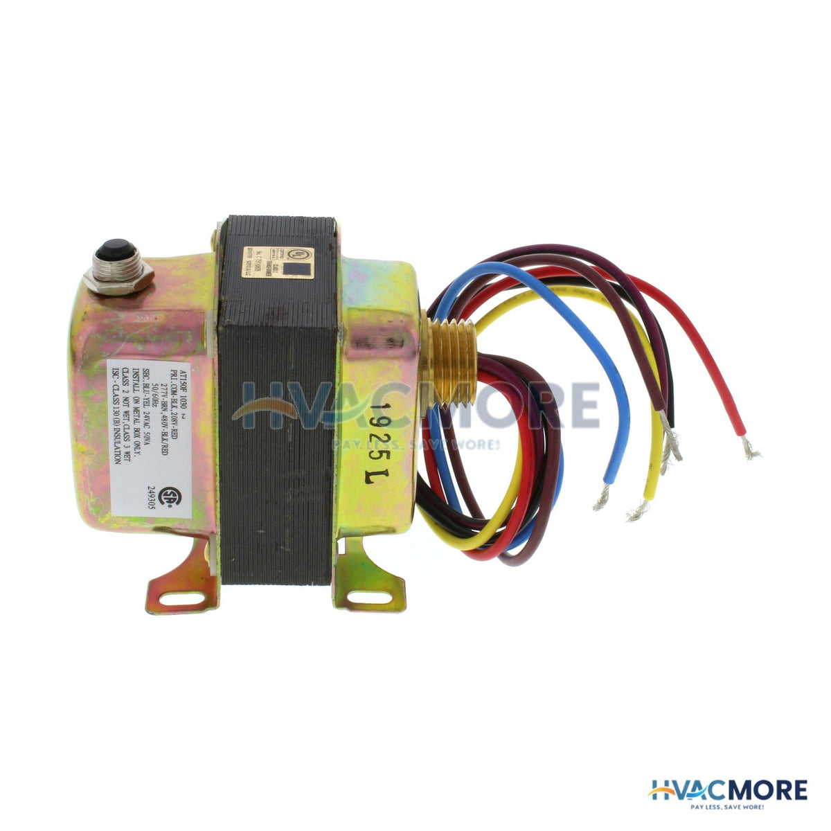 Resideo 208/277/480 VAC Transformer W/ Button for Manually Resetting Circuit Breaker AT150F1030