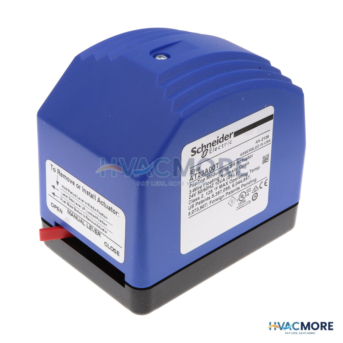 Erie 24V Normally Open 3-WIRE Floating Modulating with Time-Out Actuator AT23A00T