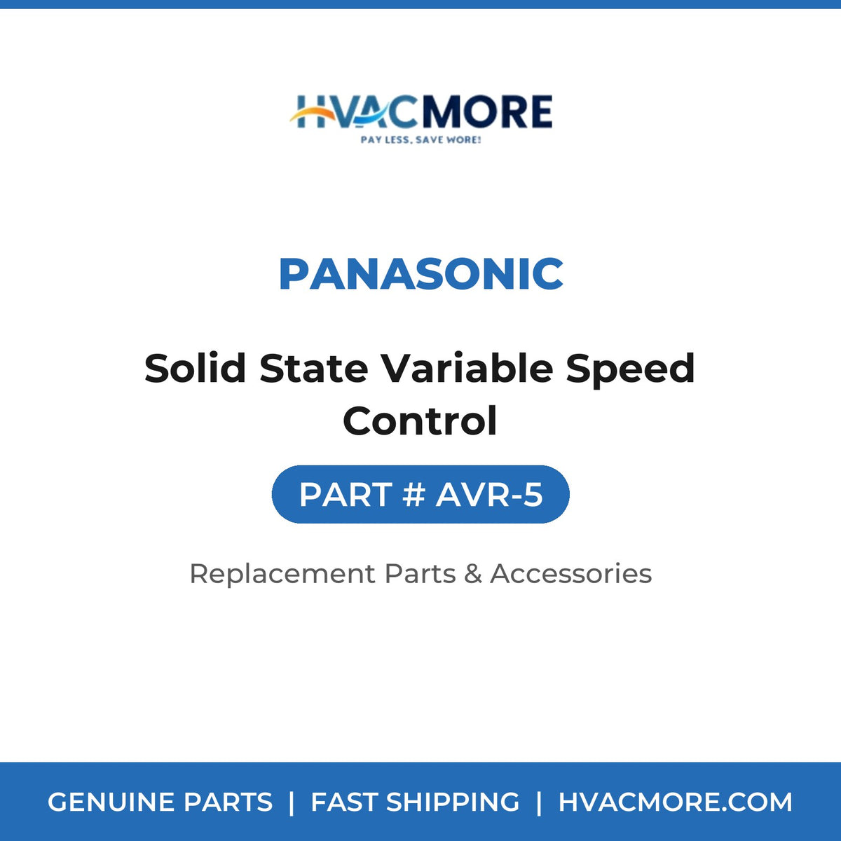 Panasonic Solid State Variable Speed Control AVR-5