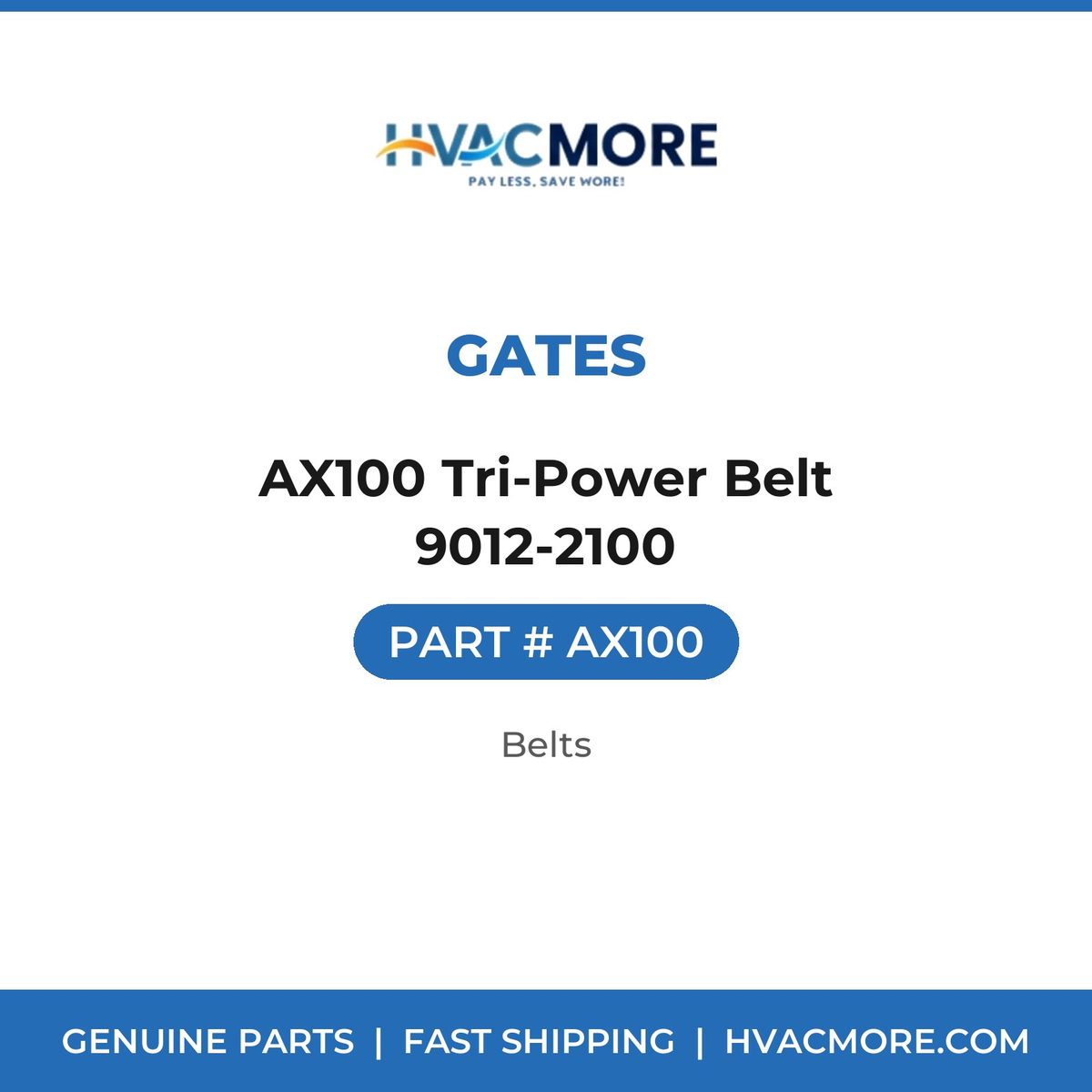 Gates AX100 Tri-Power Belt 9012-2100 AX100
