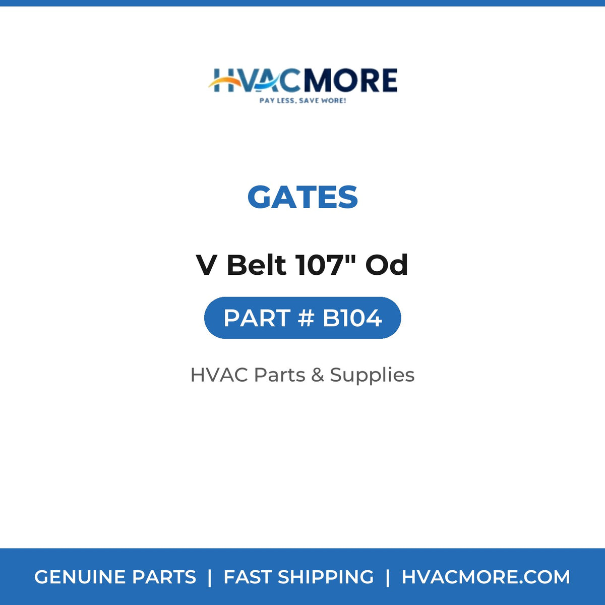 Gates V Belt 107" Od B104