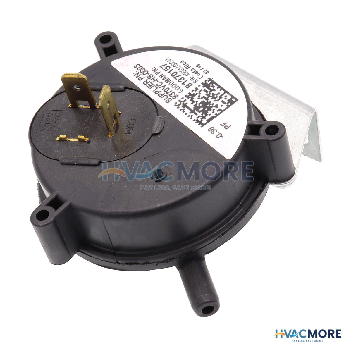 Goodman-Amana SPST Pressure SWITCH<BR>(-0.38" WC) B1370157