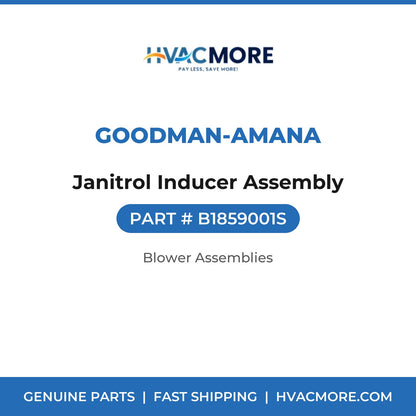 Goodman-Amana Janitrol Inducer Assembly B1859001S