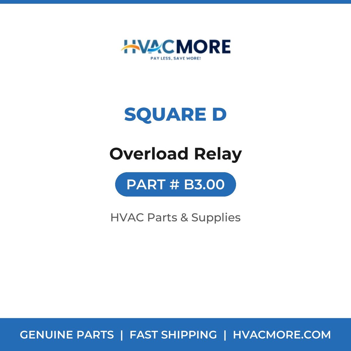 Square D Overload Relay B3.00