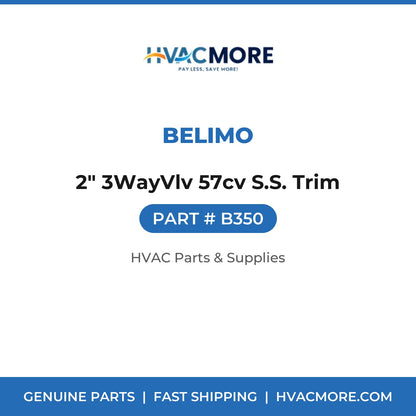 Belimo 2" 3WayVlv 57cv S.S. Trim B350