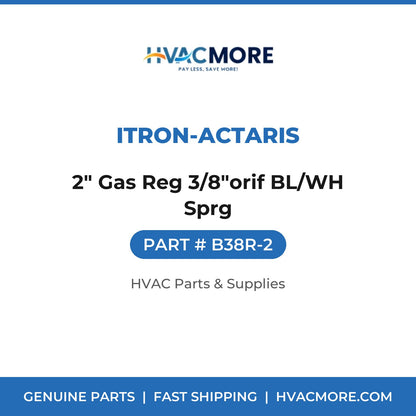 Itron-Actaris 2" Gas Reg 3/8"orif BL/WH Sprg B38R-2