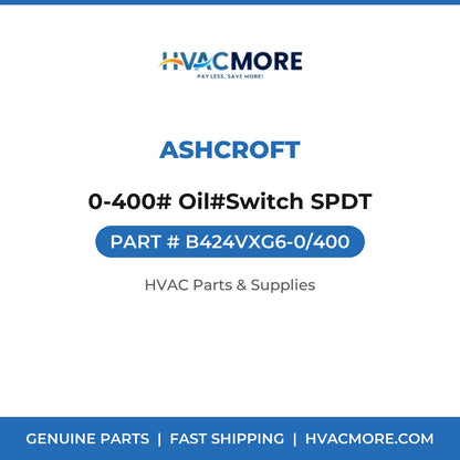 Ashcroft 0-400# Oil#Switch SPDT B424VXG6-0/400