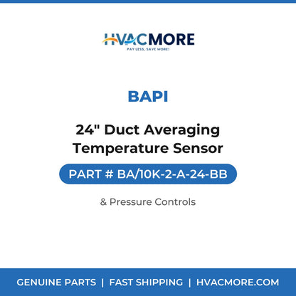 BAPI 24" Duct Averaging Temperature Sensor BA/10K-2-A-24-BB