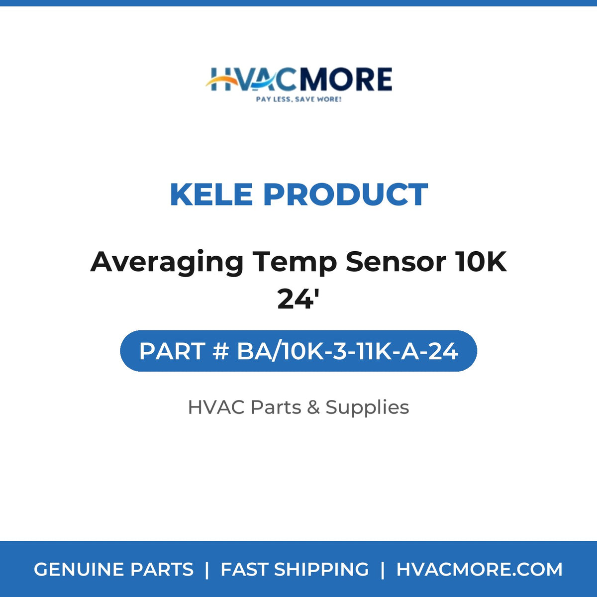 Kele Product Averaging Temp Sensor 10K 24' BA/10K-3-11K-A-24