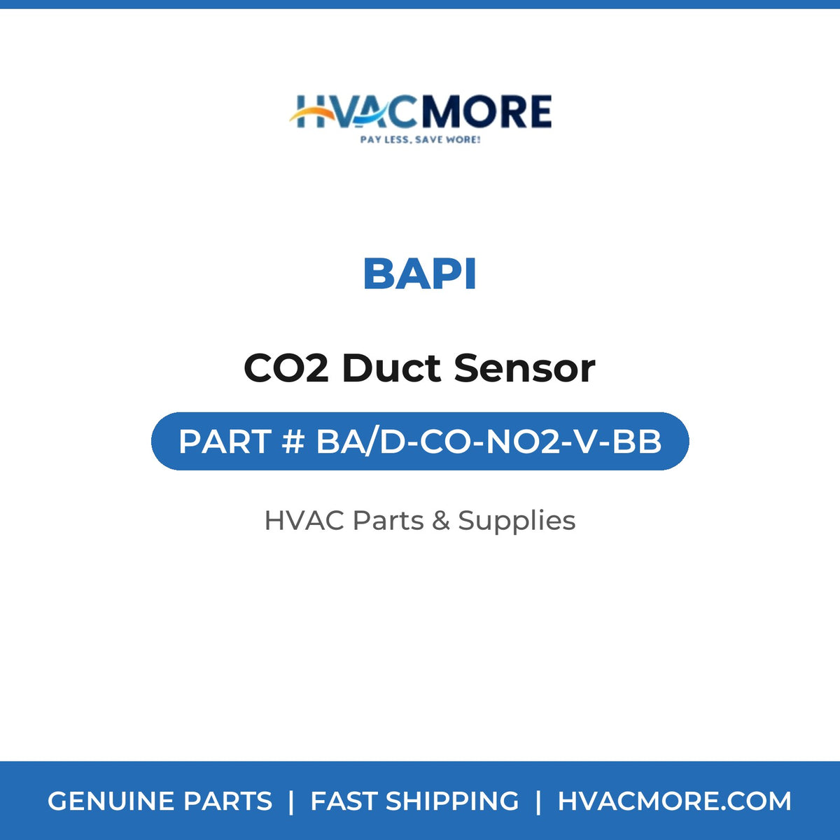 BAPI CO2 Duct Sensor BA/D-CO-NO2-V-BB