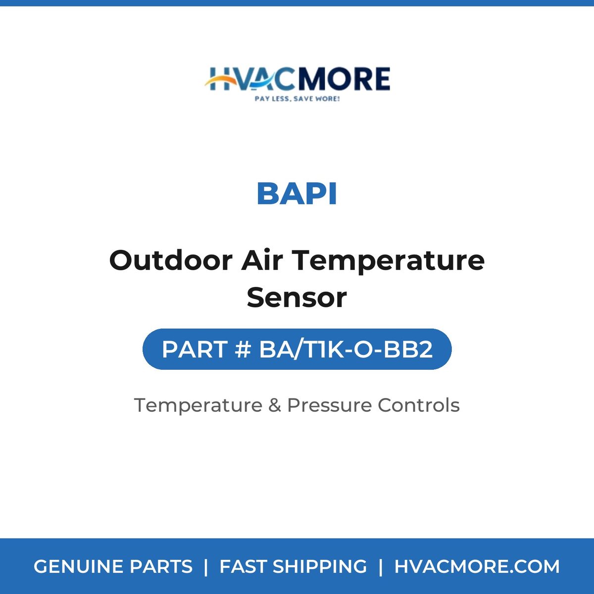 BAPI Outdoor Air Temperature Sensor BA/T1K-O-BB2