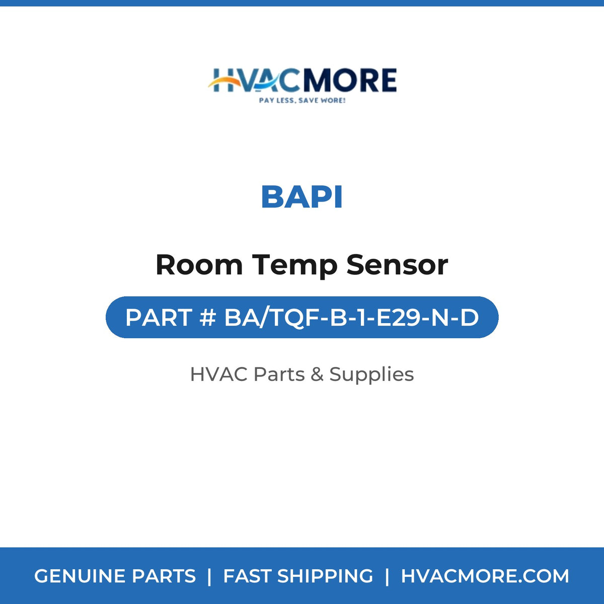 BAPI Room Temp Sensor BA/TQF-B-1-E29-N-D