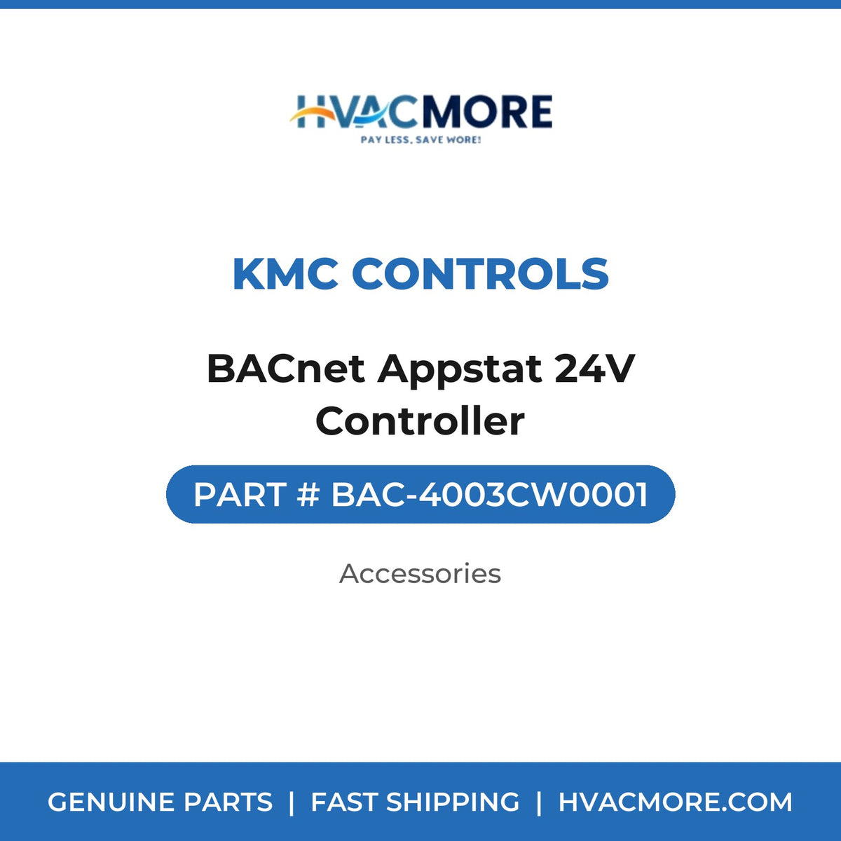 KMC Controls BACnet Appstat 24V Controller BAC-4003CW0001