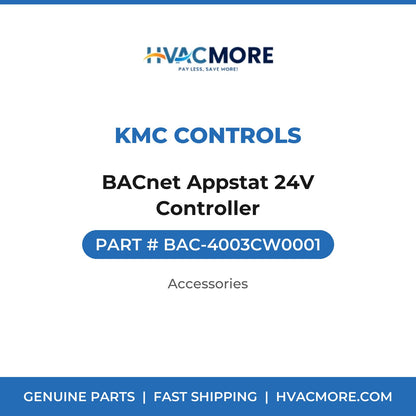 KMC Controls BACnet Appstat 24V Controller BAC-4003CW0001